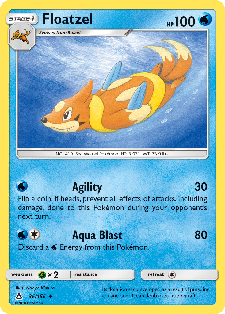 Floatzel (36/156) [Sun & Moon: Ultra Prism] | Galaxy Games LLC