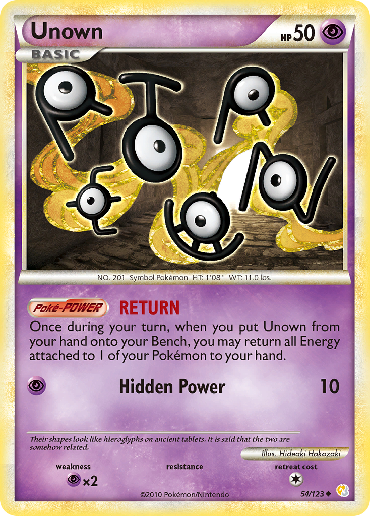 Unown (54/123) [HeartGold & SoulSilver: Base Set] | Galaxy Games LLC