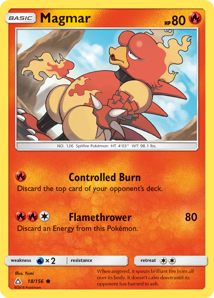 Magmar (18/156) [Sun & Moon: Ultra Prism] | Galaxy Games LLC