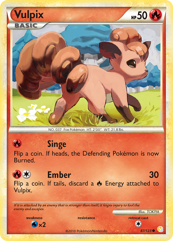 Vulpix (87/123) [HeartGold & SoulSilver: Base Set] | Galaxy Games LLC