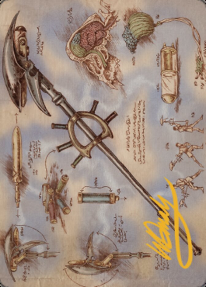 Staff of Domination Art Card (Gold-Stamped Signature) [The Brothers' War Art Series] | Galaxy Games LLC