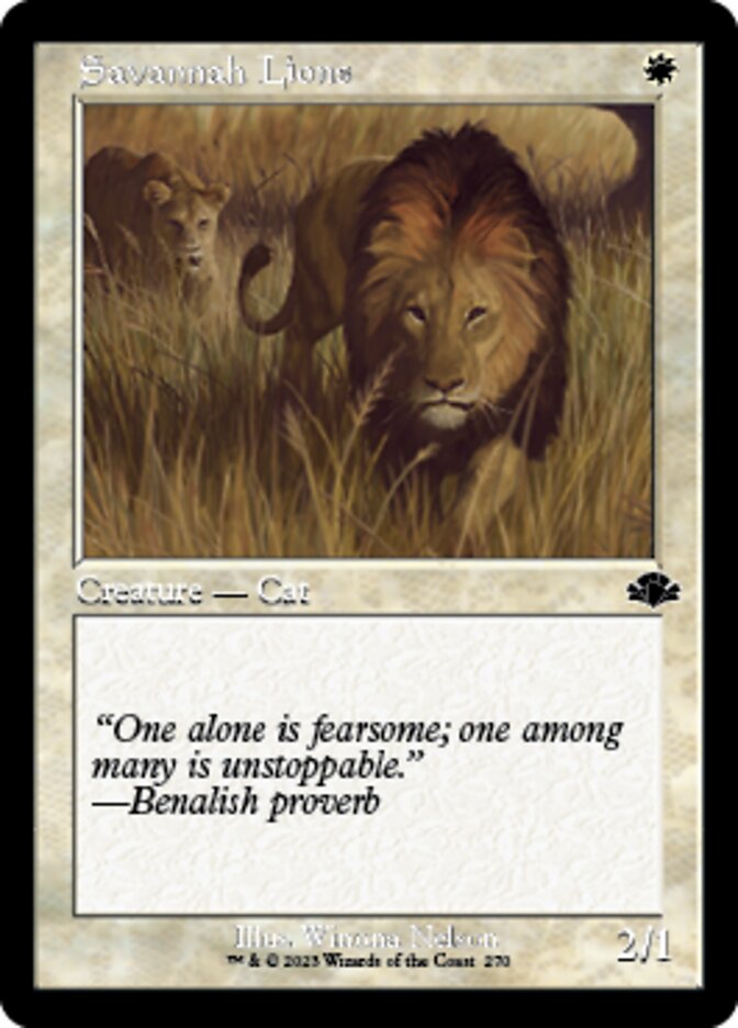 Savannah Lions (Retro) [Dominaria Remastered] | Galaxy Games LLC