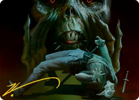 Power Word Kill Art Card (Gold-Stamped Signature) [Dungeons & Dragons: Adventures in the Forgotten Realms Art Series] | Galaxy Games LLC