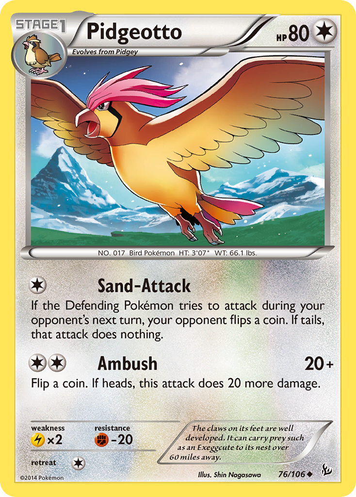 Pidgeotto (76/106) [XY: Flashfire] | Galaxy Games LLC