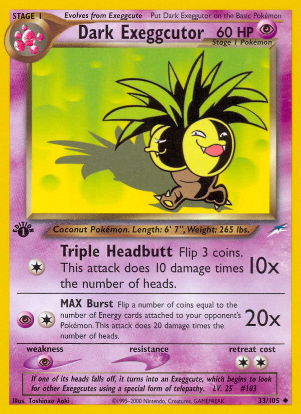 Dark Exeggutor (33/105) [Neo Destiny 1st Edition] | Galaxy Games LLC