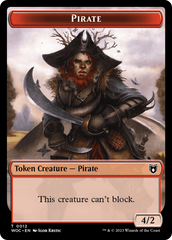 Pirate // Human Soldier Double-Sided Token [Wilds of Eldraine Commander Tokens] | Galaxy Games LLC
