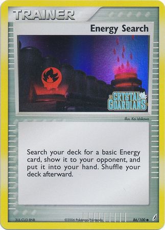 Energy Search (86/100) (Stamped) [EX: Crystal Guardians] | Galaxy Games LLC