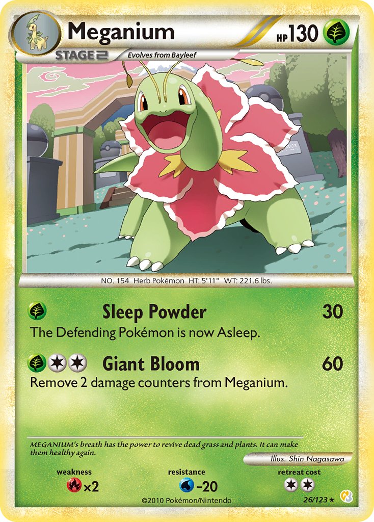 Meganium (26/123) (Theme Deck Exclusive) [HeartGold & SoulSilver: Base Set] | Galaxy Games LLC