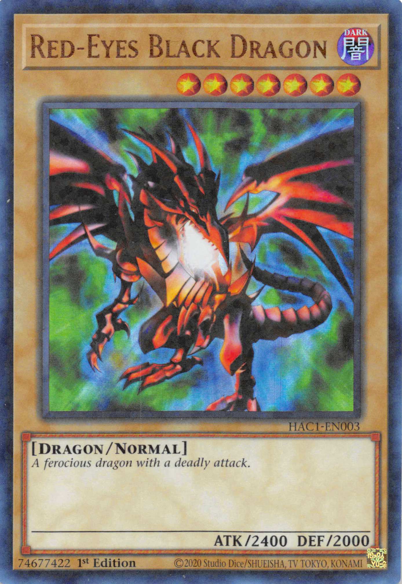 Red-Eyes Black Dragon (Duel Terminal) [HAC1-EN003] Parallel Rare | Galaxy Games LLC