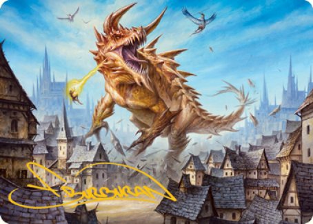 Tarrasque Art Card (Gold-Stamped Signature) [Dungeons & Dragons: Adventures in the Forgotten Realms Art Series] | Galaxy Games LLC