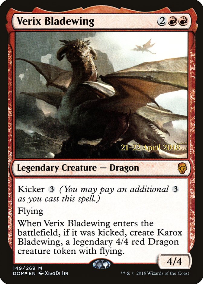 Verix Bladewing [Dominaria Prerelease Promos] | Galaxy Games LLC