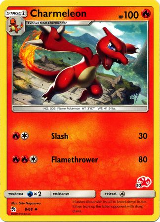 Charmeleon (8/68) (Charizard Stamp #30) [Battle Academy 2020] | Galaxy Games LLC