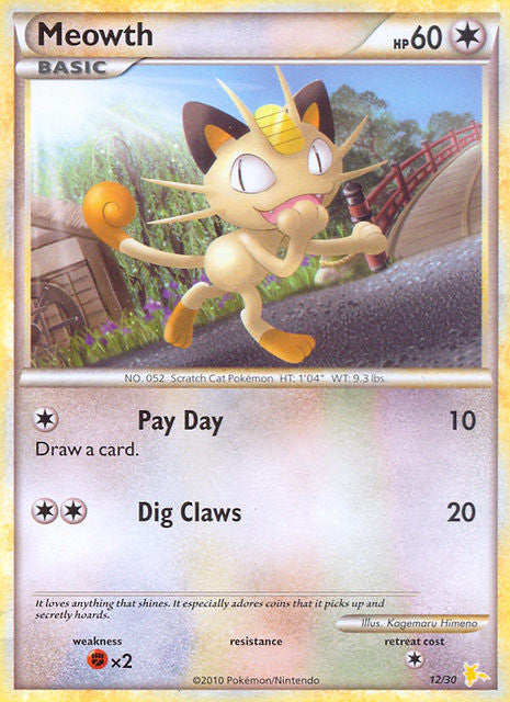 Meowth (12/30) [HeartGold & SoulSilver: Trainer Kit - Raichu] | Galaxy Games LLC