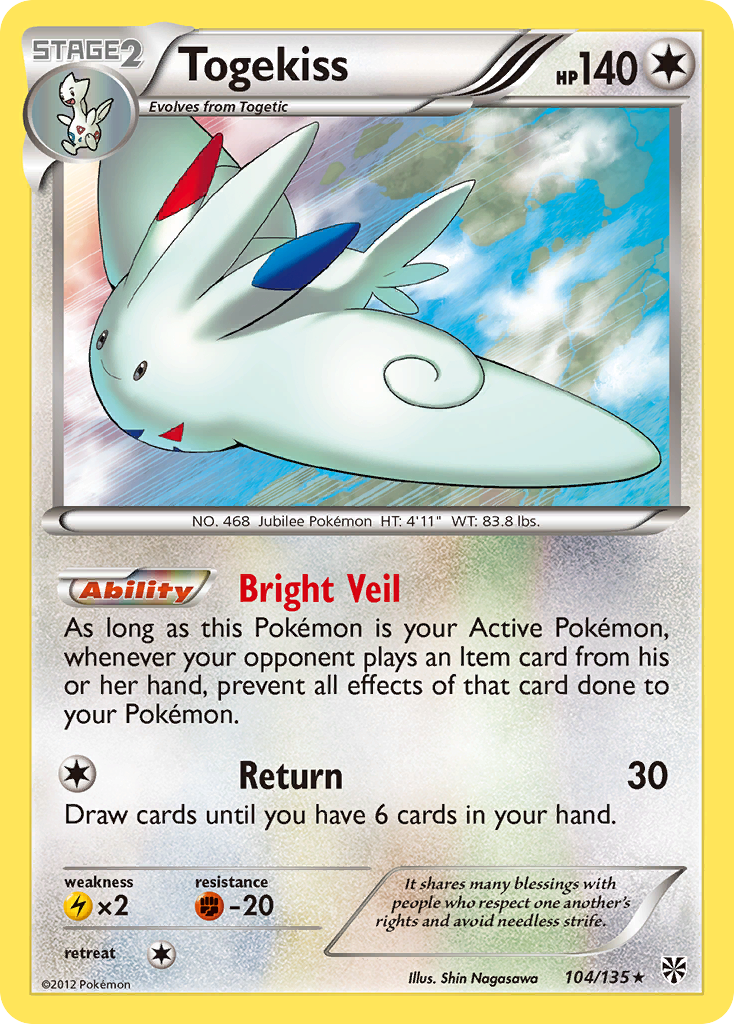 Togekiss (104/135) [Black & White: Plasma Storm] | Galaxy Games LLC