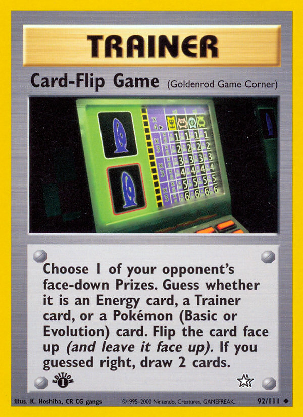 Card-Flip Game (92/111) [Neo Genesis 1st Edition] | Galaxy Games LLC