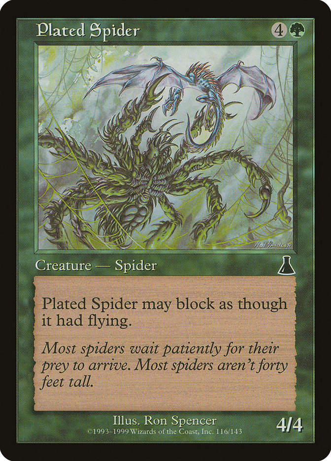 Plated Spider [Urza's Destiny] | Galaxy Games LLC