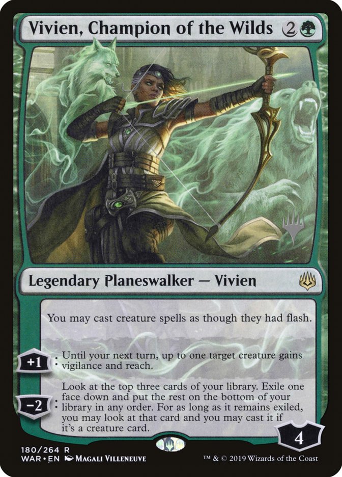 Vivien, Champion of the Wilds (Promo Pack) [War of the Spark Promos] | Galaxy Games LLC