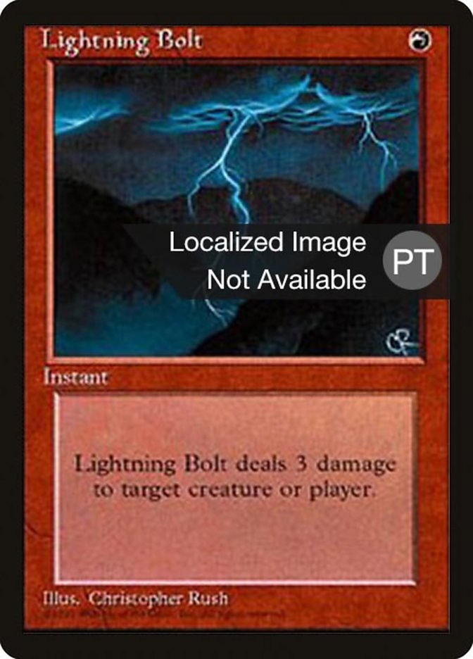 Lightning Bolt [Fourth Edition (Foreign Black Border)] | Galaxy Games LLC