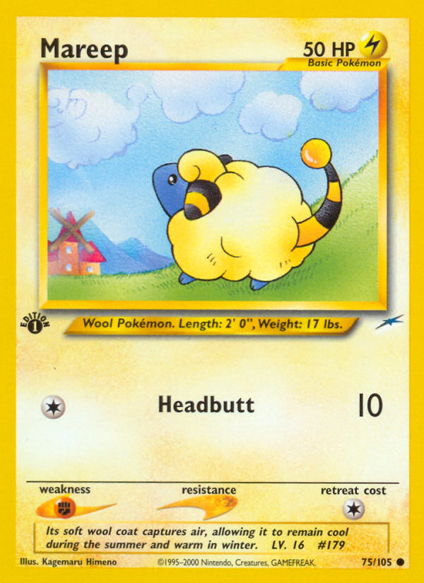 Mareep (75/105) [Neo Destiny 1st Edition] | Galaxy Games LLC