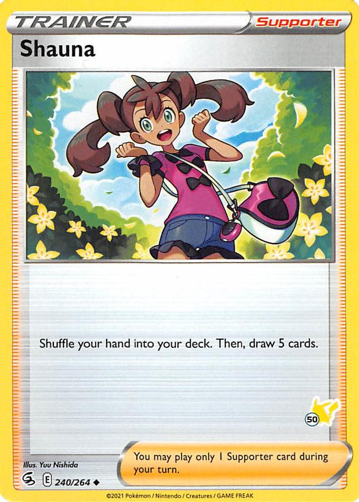 Shauna (240/264) (Pikachu Stamp #50) [Battle Academy 2022] | Galaxy Games LLC