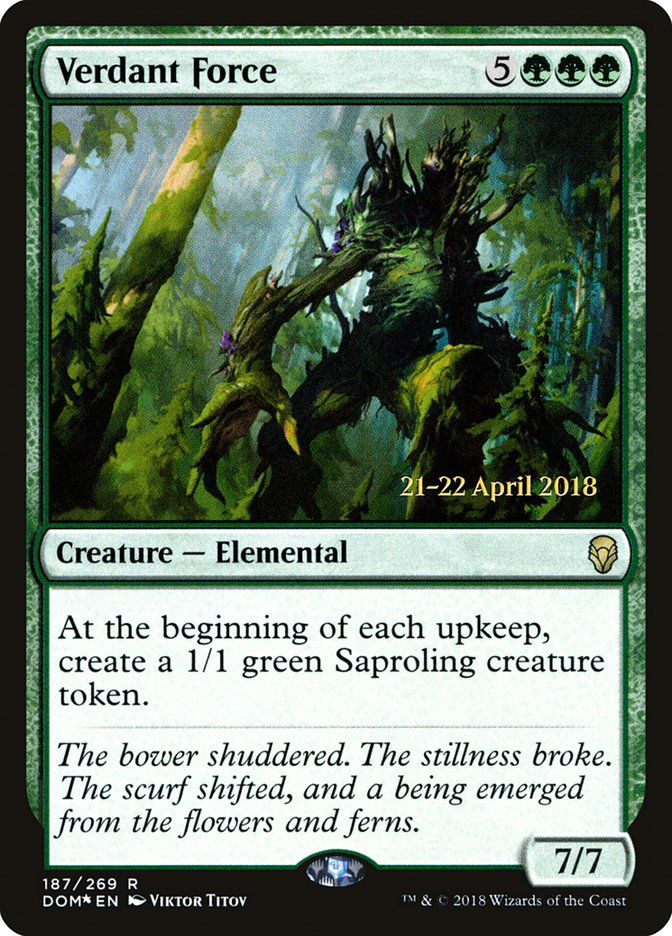 Verdant Force [Dominaria Prerelease Promos] | Galaxy Games LLC