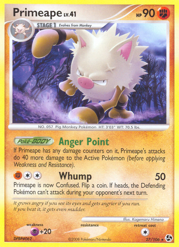 Primeape (27/106) [Diamond & Pearl: Great Encounters] | Galaxy Games LLC