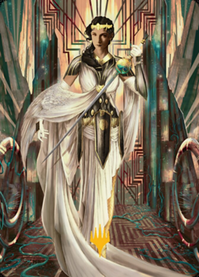 Elspeth Resplendent 2 Art Card (Gold-Stamped Signature) [Streets of New Capenna Art Series] | Galaxy Games LLC