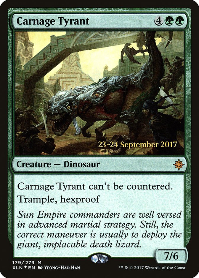 Carnage Tyrant [Ixalan Prerelease Promos] | Galaxy Games LLC