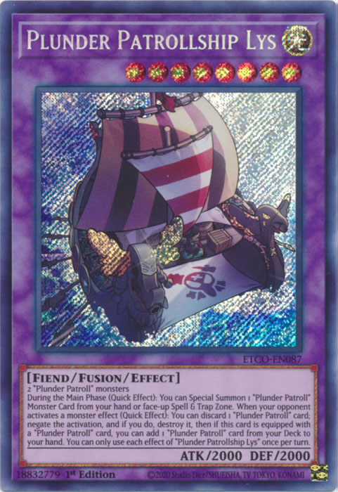 Plunder Patrollship Lys [ETCO-EN087] Secret Rare | Galaxy Games LLC