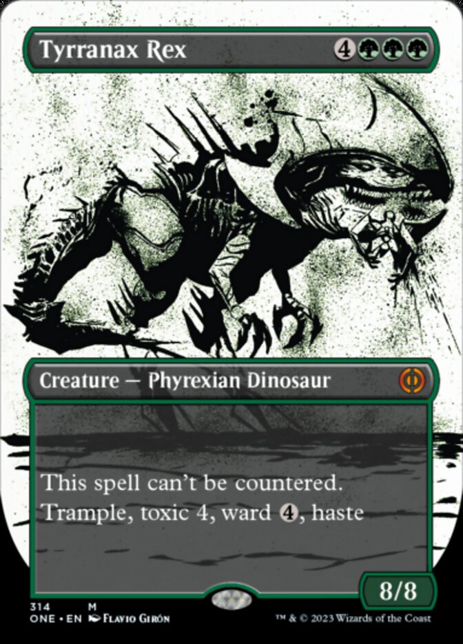 Tyrranax Rex (Borderless Ichor) [Phyrexia: All Will Be One] | Galaxy Games LLC