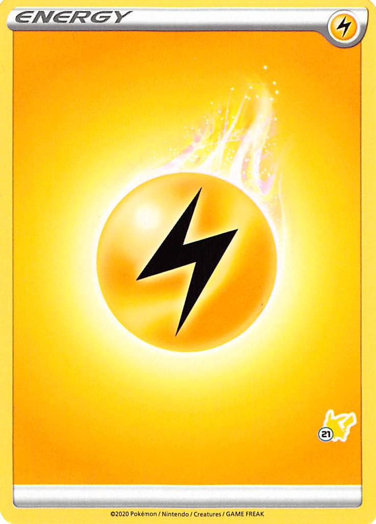 Lightning Energy (Pikachu Stamp #21) [Battle Academy 2022] | Galaxy Games LLC