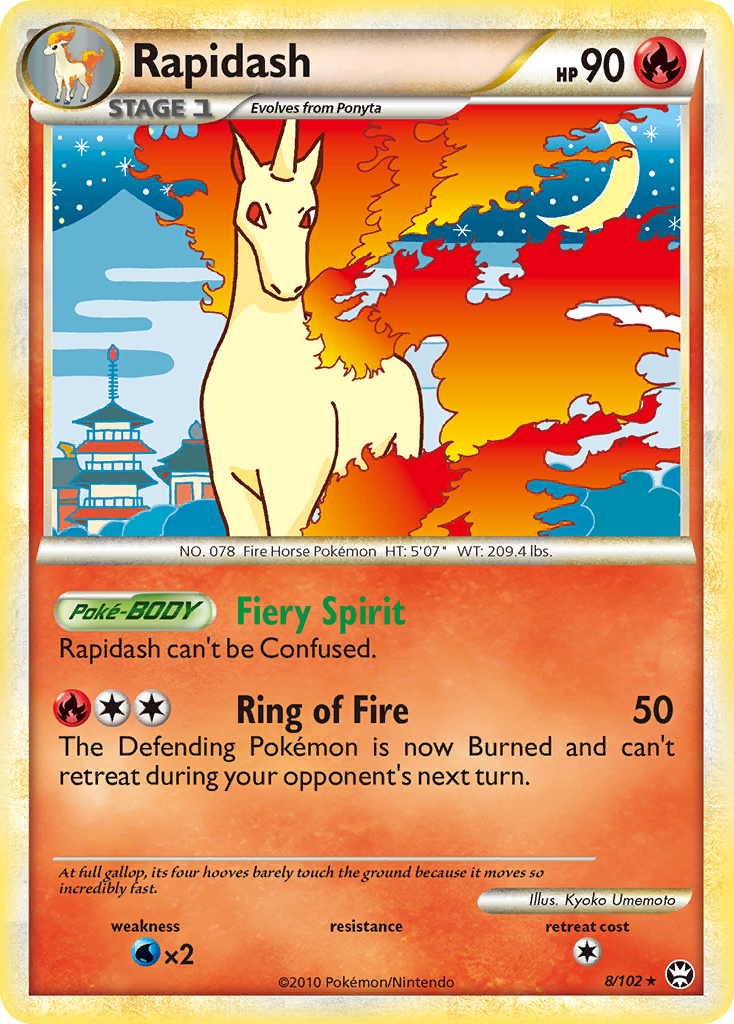 Rapidash (8/102) [HeartGold & SoulSilver: Triumphant] | Galaxy Games LLC