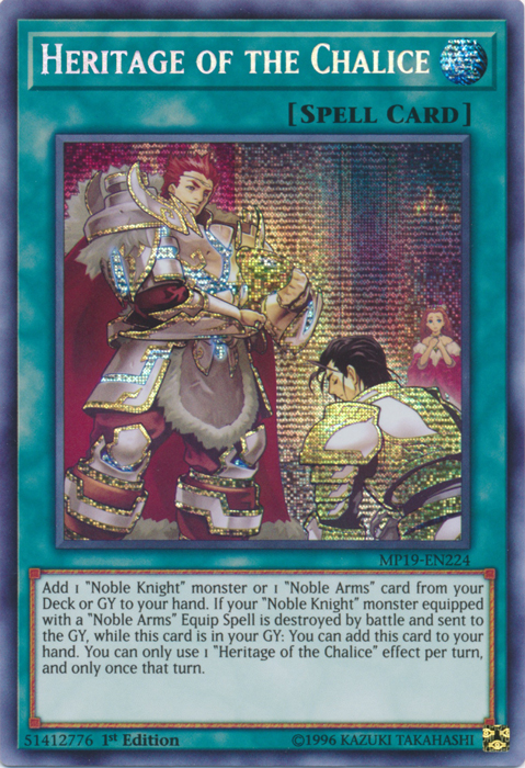 Heritage of the Chalice [MP19-EN224] Prismatic Secret Rare | Galaxy Games LLC