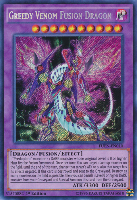 Greedy Venom Fusion Dragon [FUEN-EN010] Secret Rare | Galaxy Games LLC