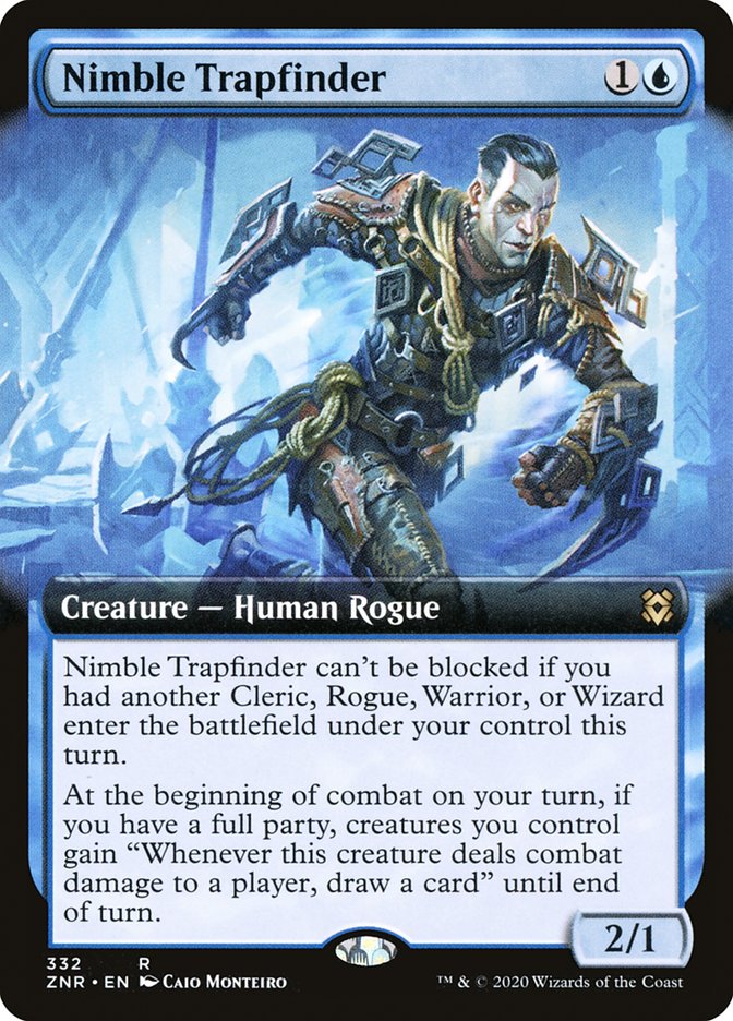 Nimble Trapfinder (Extended Art) [Zendikar Rising] | Galaxy Games LLC