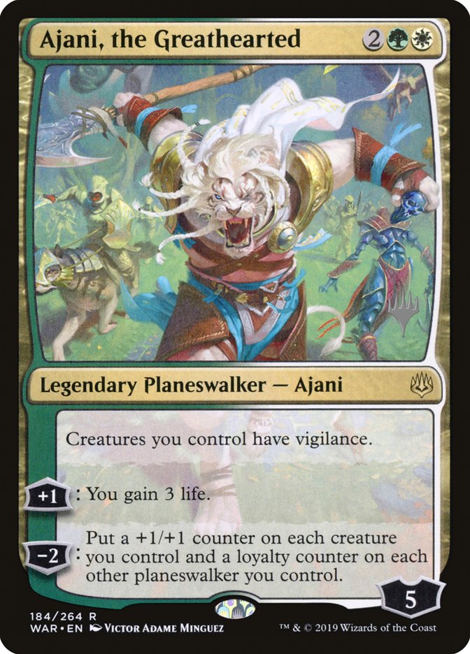 Ajani, the Greathearted (Promo Pack) [War of the Spark Promos] | Galaxy Games LLC