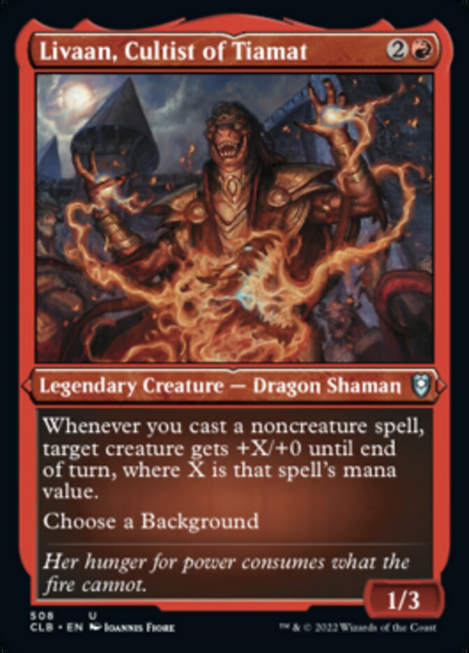 Livaan, Cultist of Tiamat (Foil Etched) [Commander Legends: Battle for Baldur's Gate] | Galaxy Games LLC