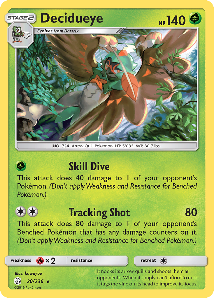 Decidueye (20/236) [Sun & Moon: Cosmic Eclipse] | Galaxy Games LLC