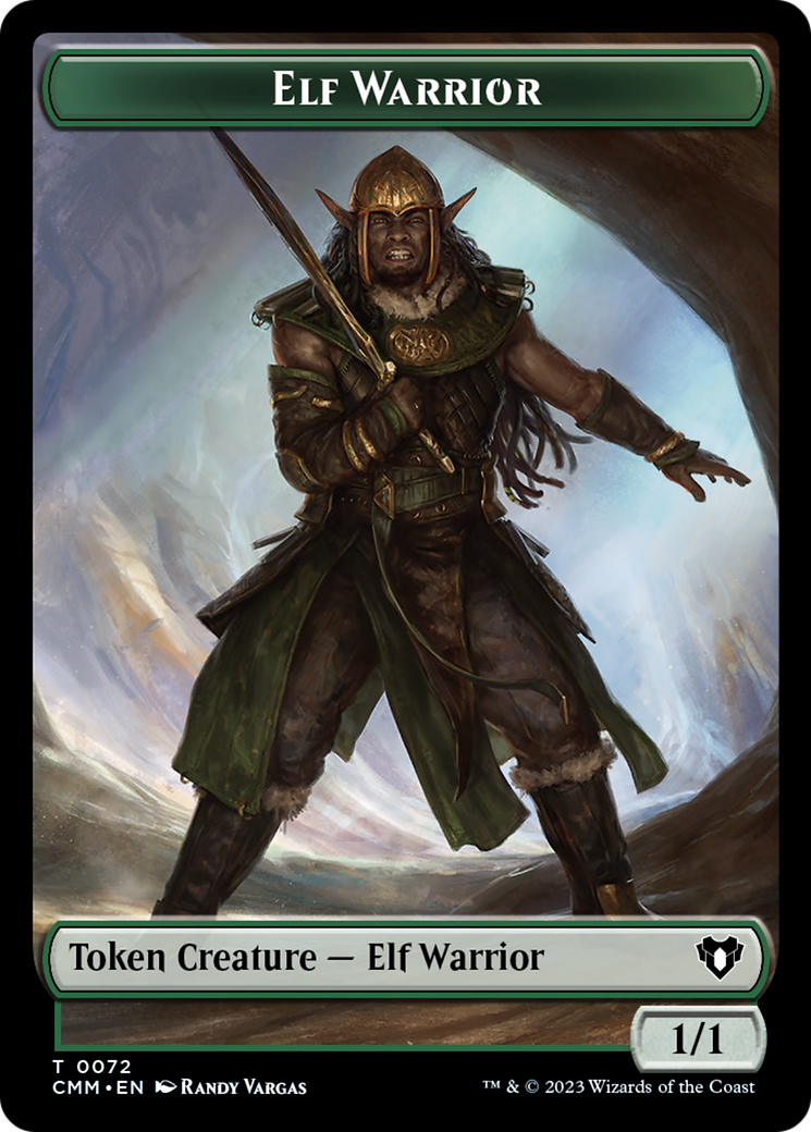 Elf Warrior // Cleric Double-Sided Token [Commander Masters Tokens] | Galaxy Games LLC