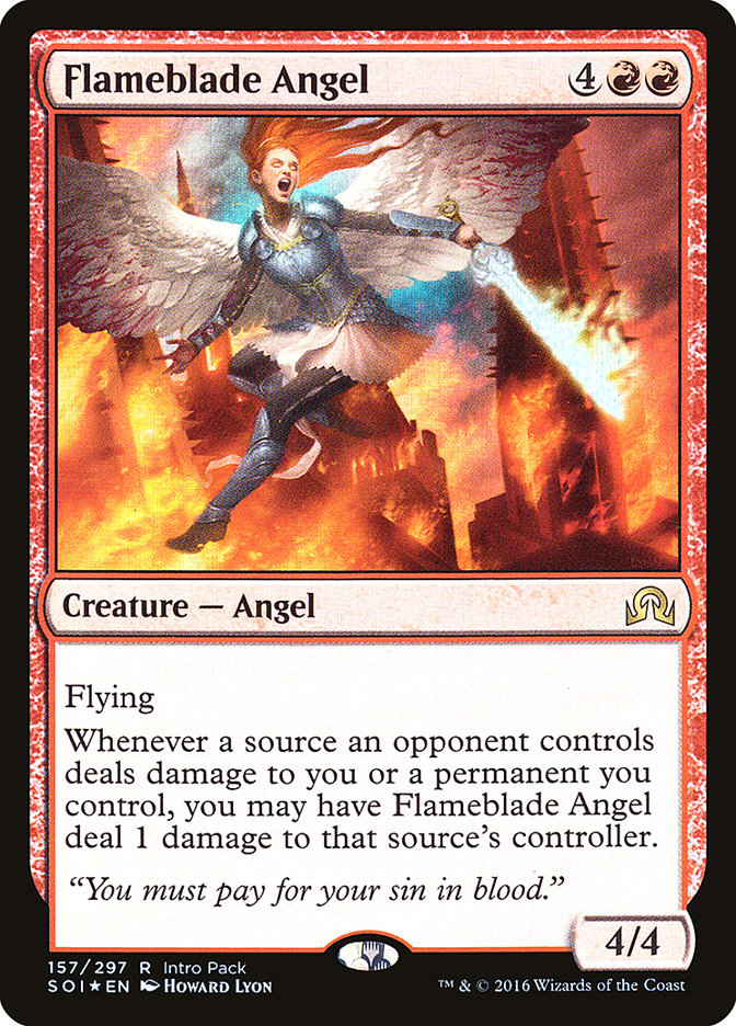 Flameblade Angel (Intro Pack) [Shadows over Innistrad Promos] | Galaxy Games LLC