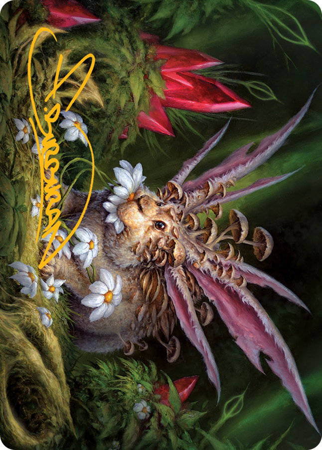 Placid Rottentail Art Card (Gold-Stamped Signature) [March of the Machine Art Series] | Galaxy Games LLC