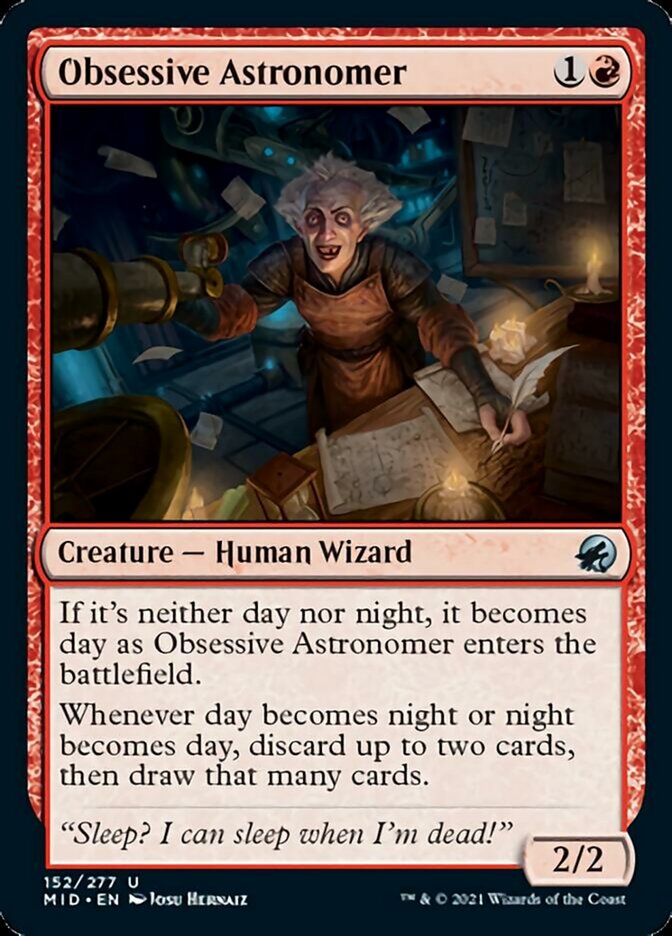 Obsessive Astronomer [Innistrad: Midnight Hunt] | Galaxy Games LLC