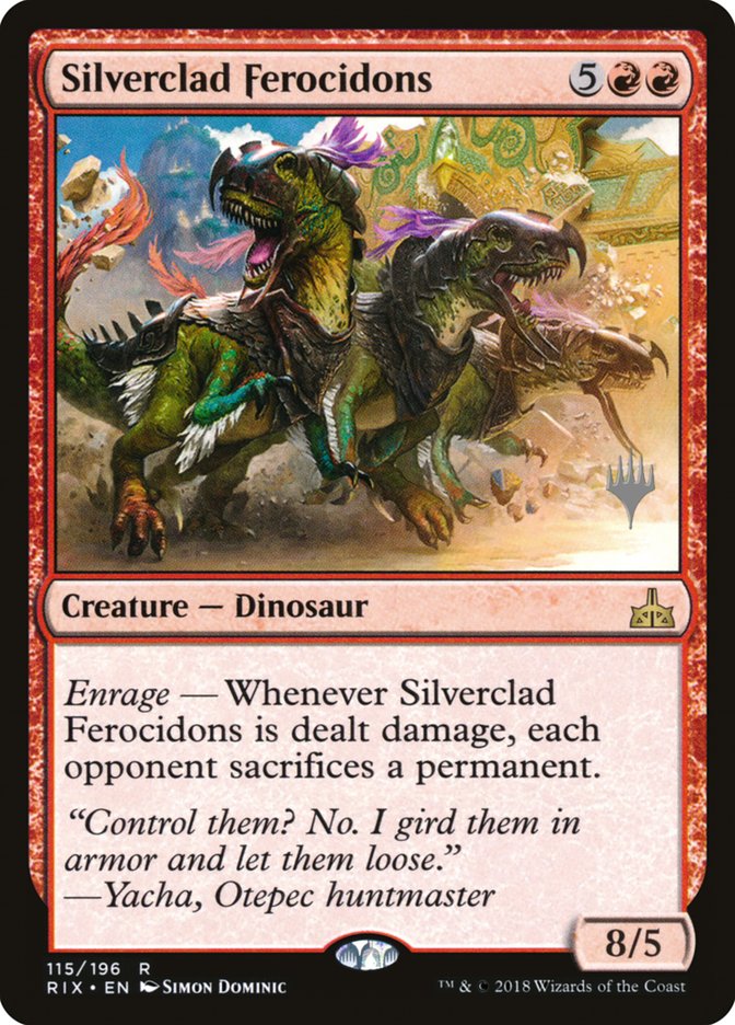 Silverclad Ferocidons (Promo Pack) [Rivals of Ixalan Promos] | Galaxy Games LLC