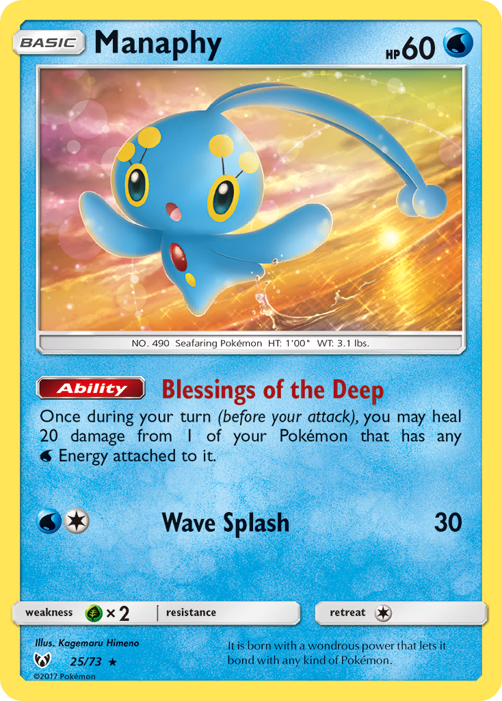 Manaphy (25/73) [Sun & Moon: Shining Legends] | Galaxy Games LLC