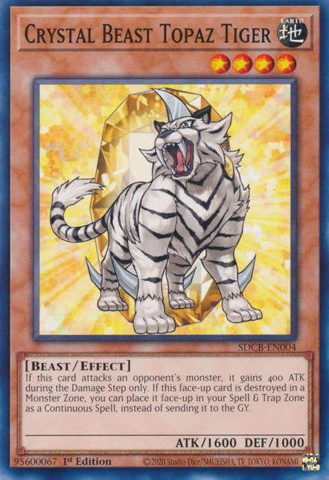 Crystal Beast Topaz Tiger [SDCB-EN004] Common | Galaxy Games LLC