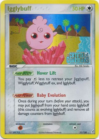 Igglybuff (21/100) (Stamped) [EX: Crystal Guardians] | Galaxy Games LLC