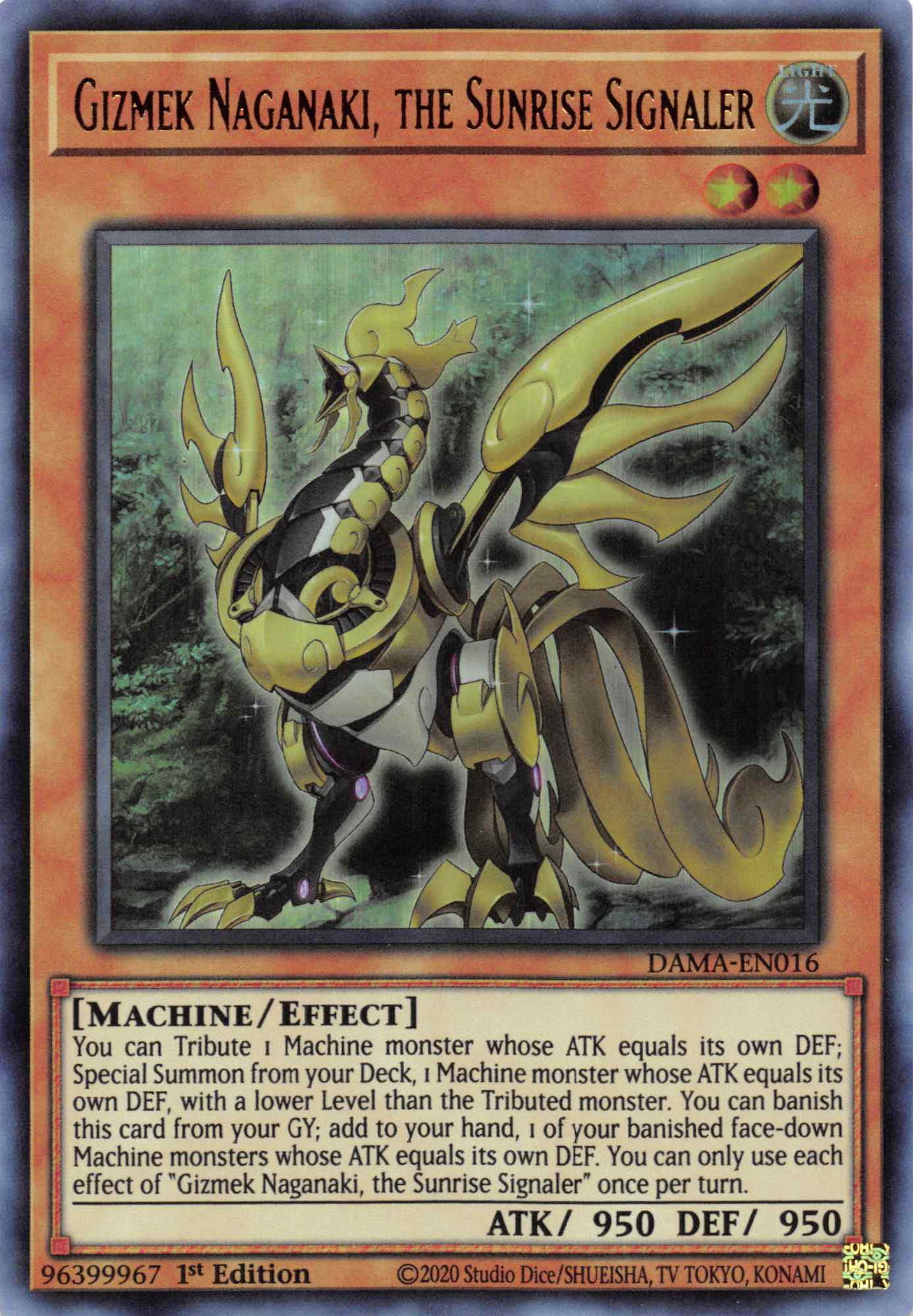 Gizmek Naganaki, the Sunrise Signaler [DAMA-EN016] Ultra Rare | Galaxy Games LLC