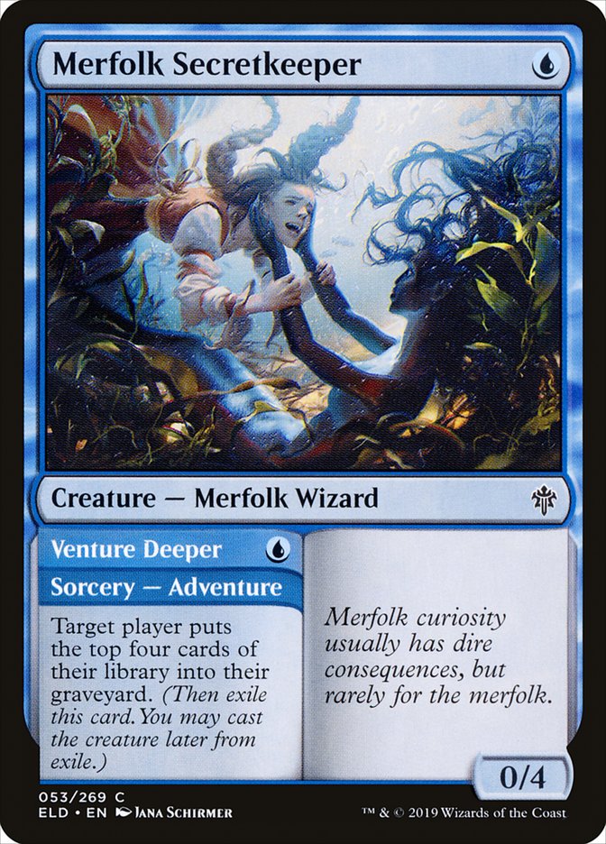 Merfolk Secretkeeper // Venture Deeper [Throne of Eldraine] | Galaxy Games LLC