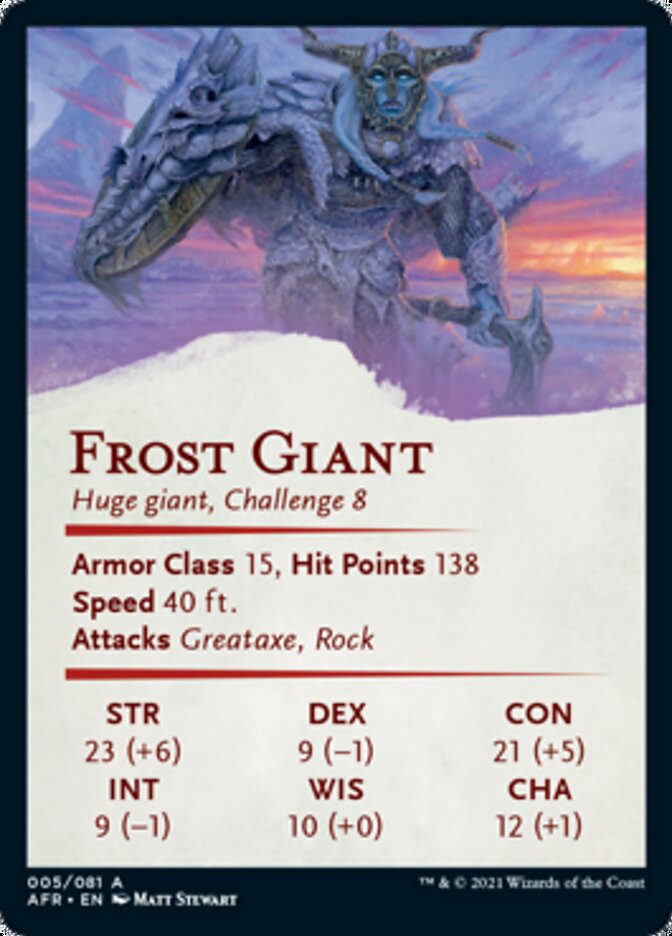 Frost Giant Art Card (Gold-Stamped Signature) [Dungeons & Dragons: Adventures in the Forgotten Realms Art Series] | Galaxy Games LLC