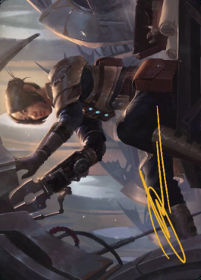Thopter Mechanic Art Card (Gold-Stamped Signature) [The Brothers' War Art Series] | Galaxy Games LLC